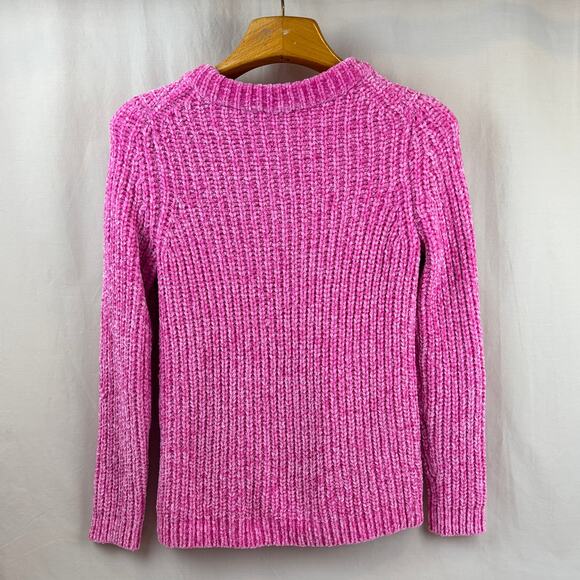 Talbots Petite Small Pink Soft Cozy Chenille Crewneck Sweater - Picture 2 of 10